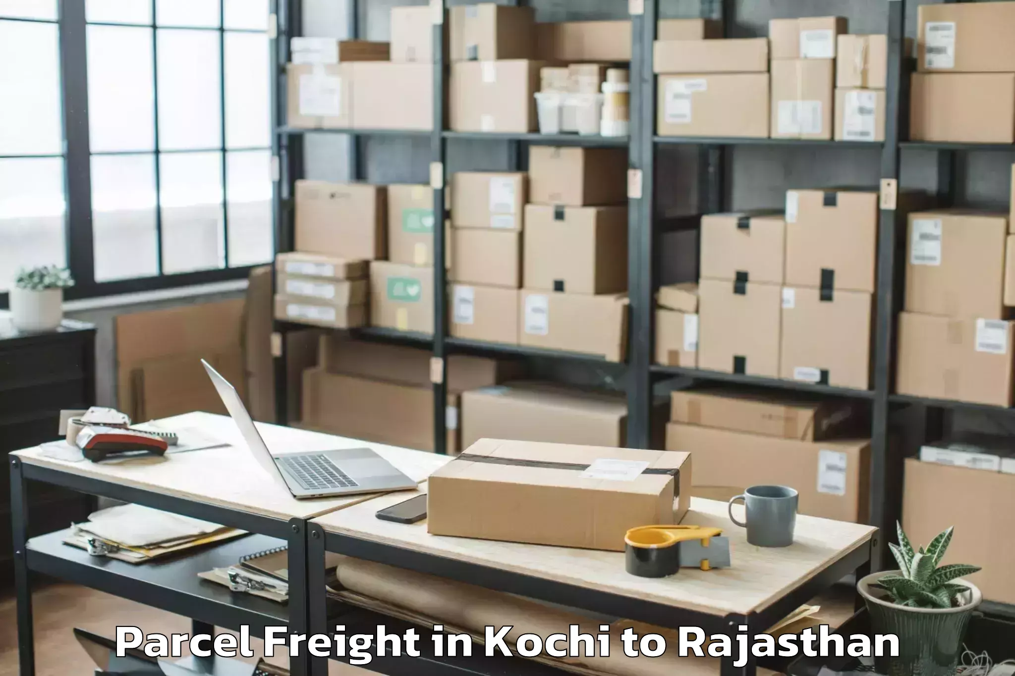 Book Your Kochi to Jhalawar Parcel Freight Today